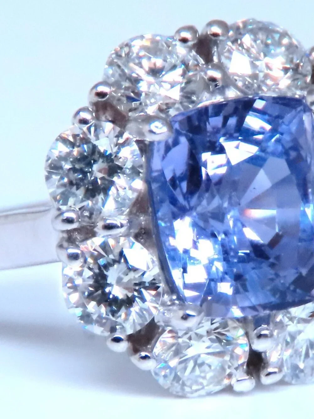 GIA Certified 3.30ct Natural Color Change Sapphire Diamond Ring 18kt*
